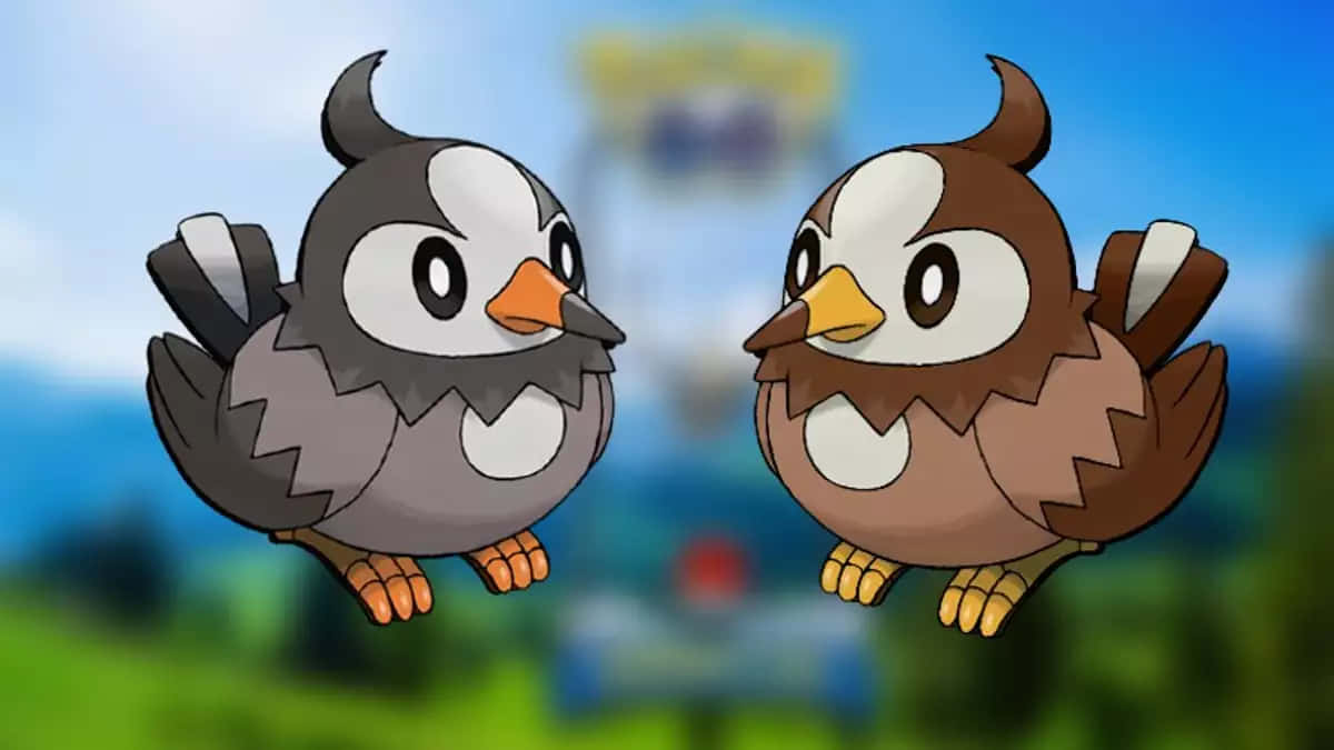 通常色と色違いのムックル 壁紙