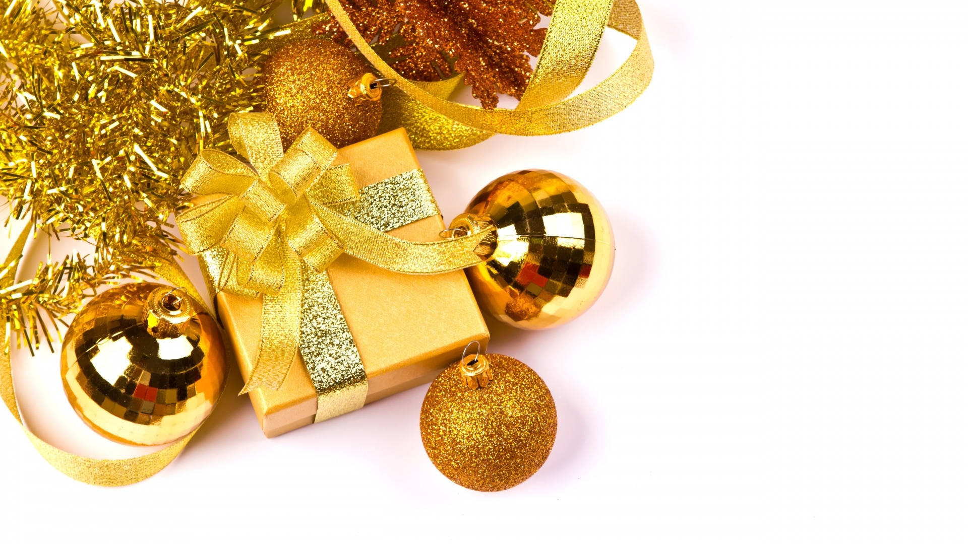 金色のクリスマスプレゼント 壁紙