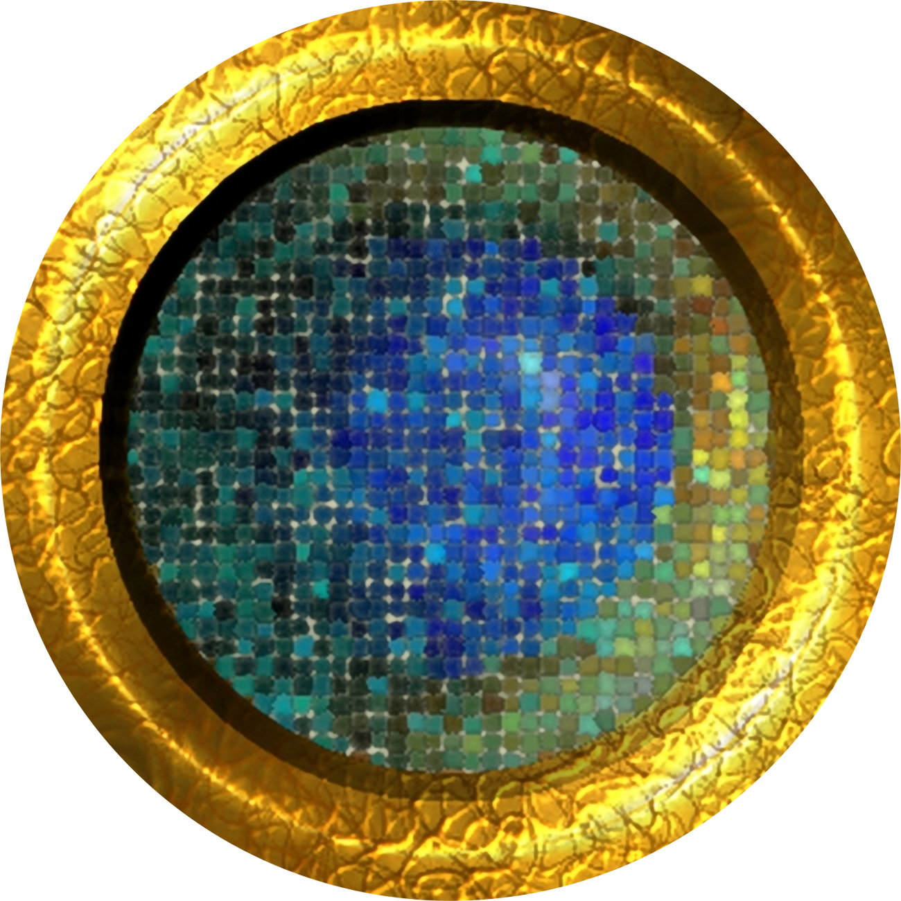 金色モザイク円形テクスチャ 壁紙