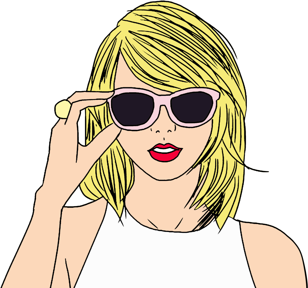 金髪女性サングラスイラスト 壁紙