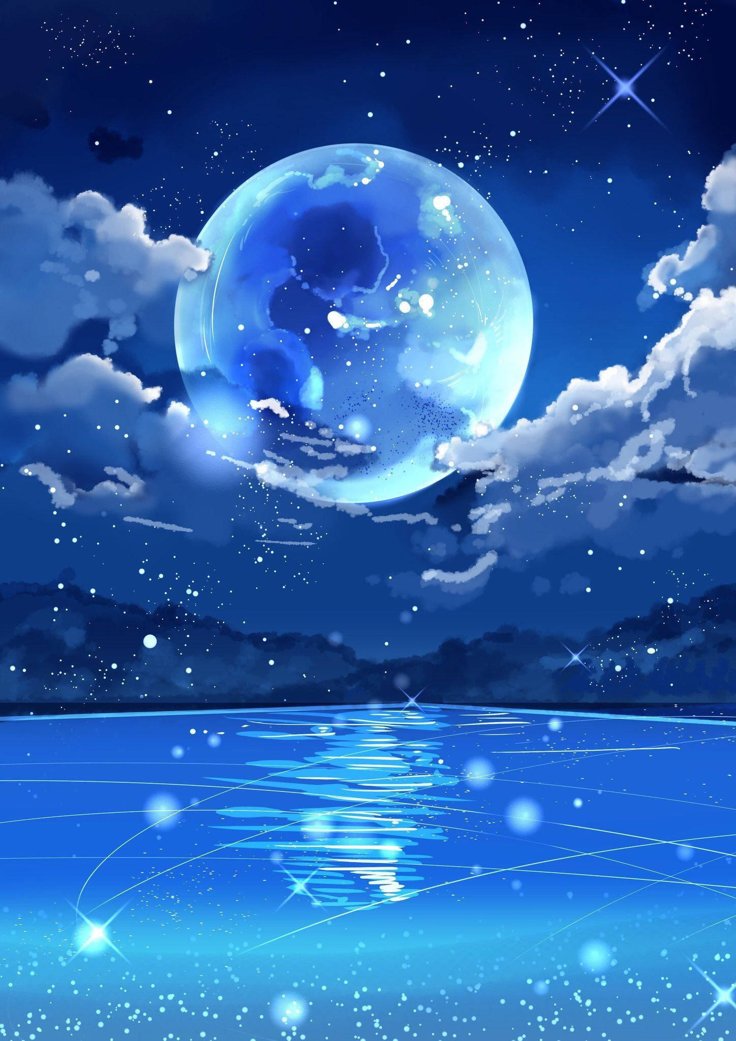 銀河 月 雲 海 壁紙