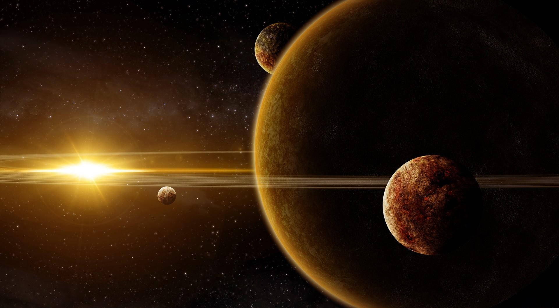 銀河宇宙の惑星の壁紙