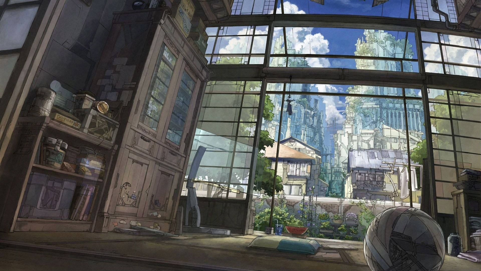 開かれたアニメの部屋 壁紙