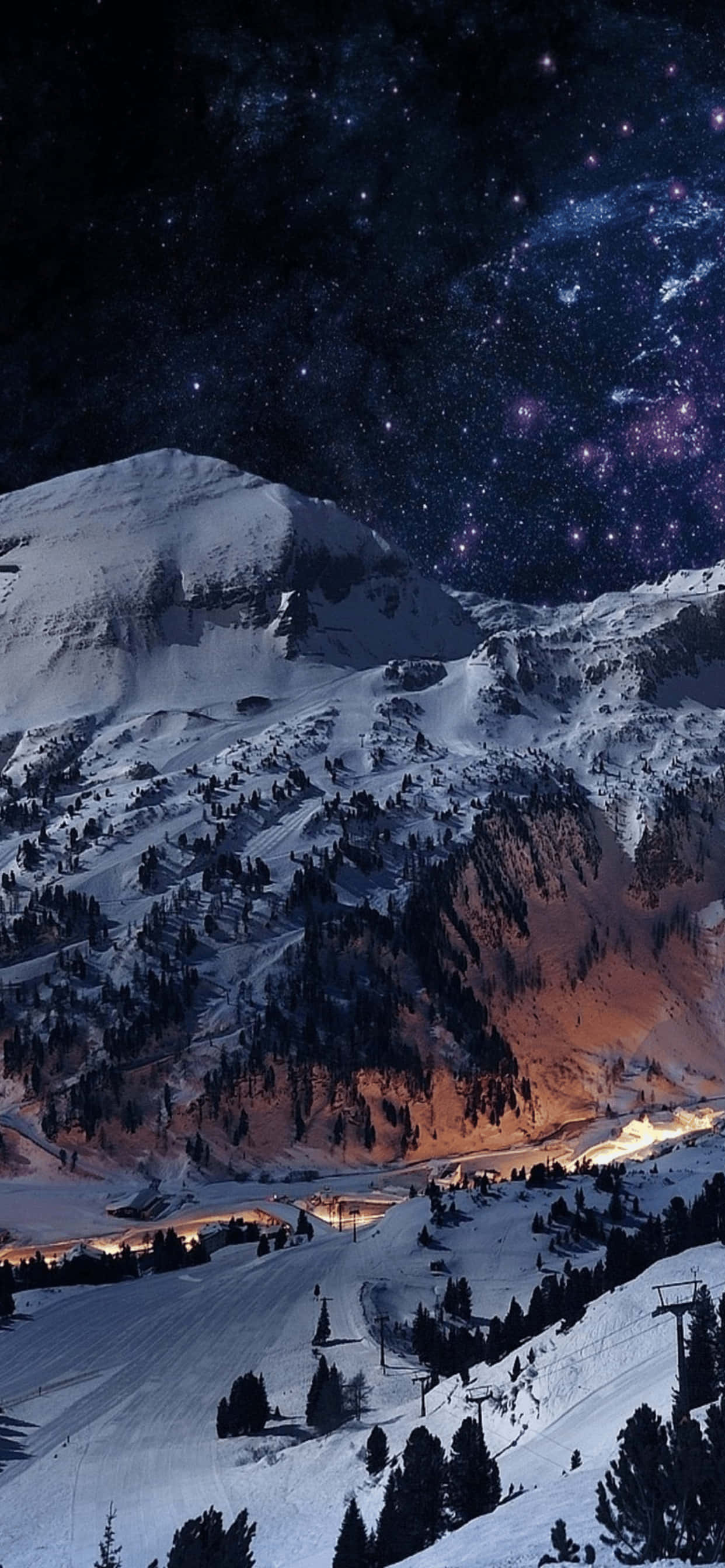 雄大な山の景色 iPhone XS Max 冬の壁紙 壁紙
