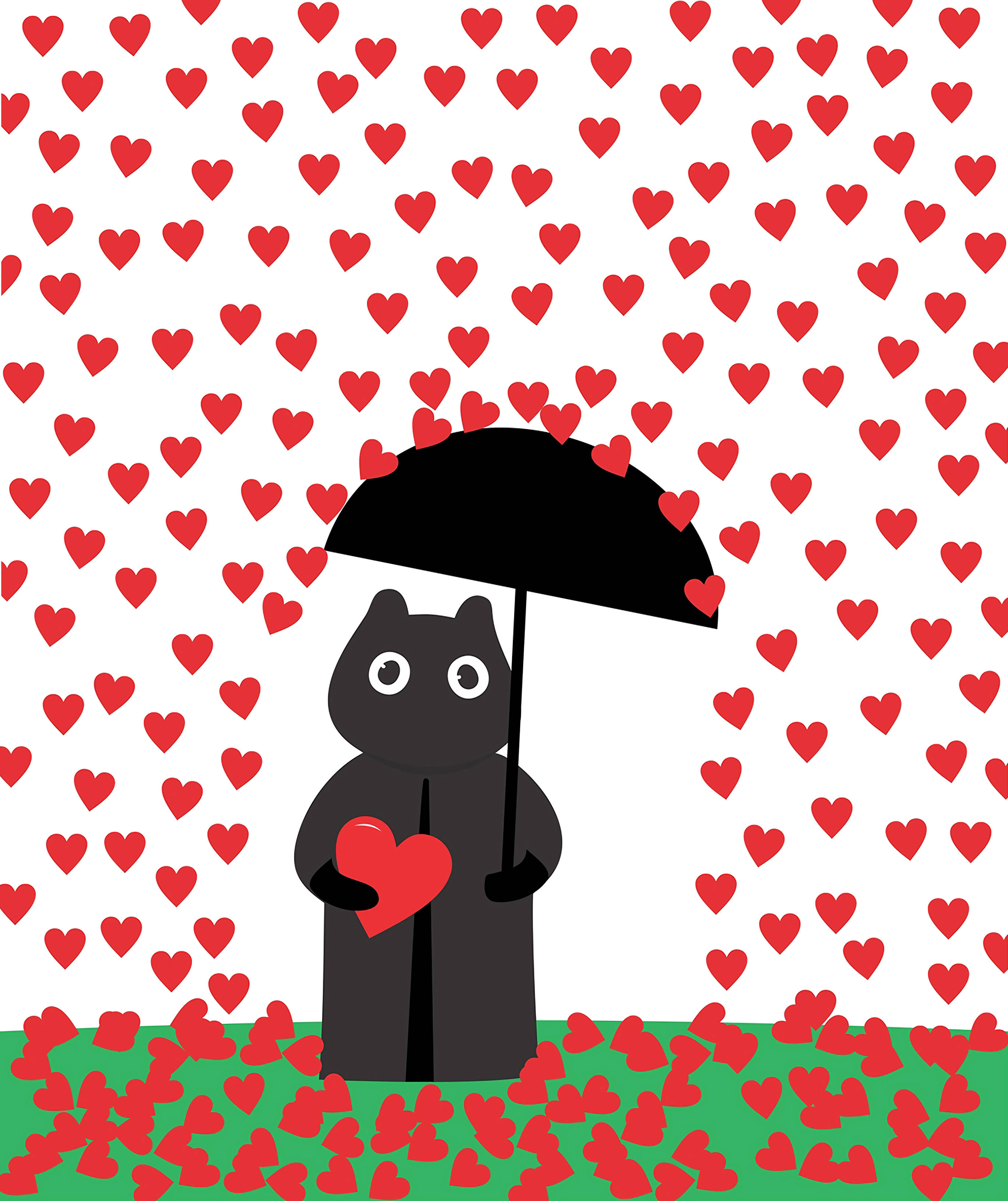 雨の中の愛 壁紙