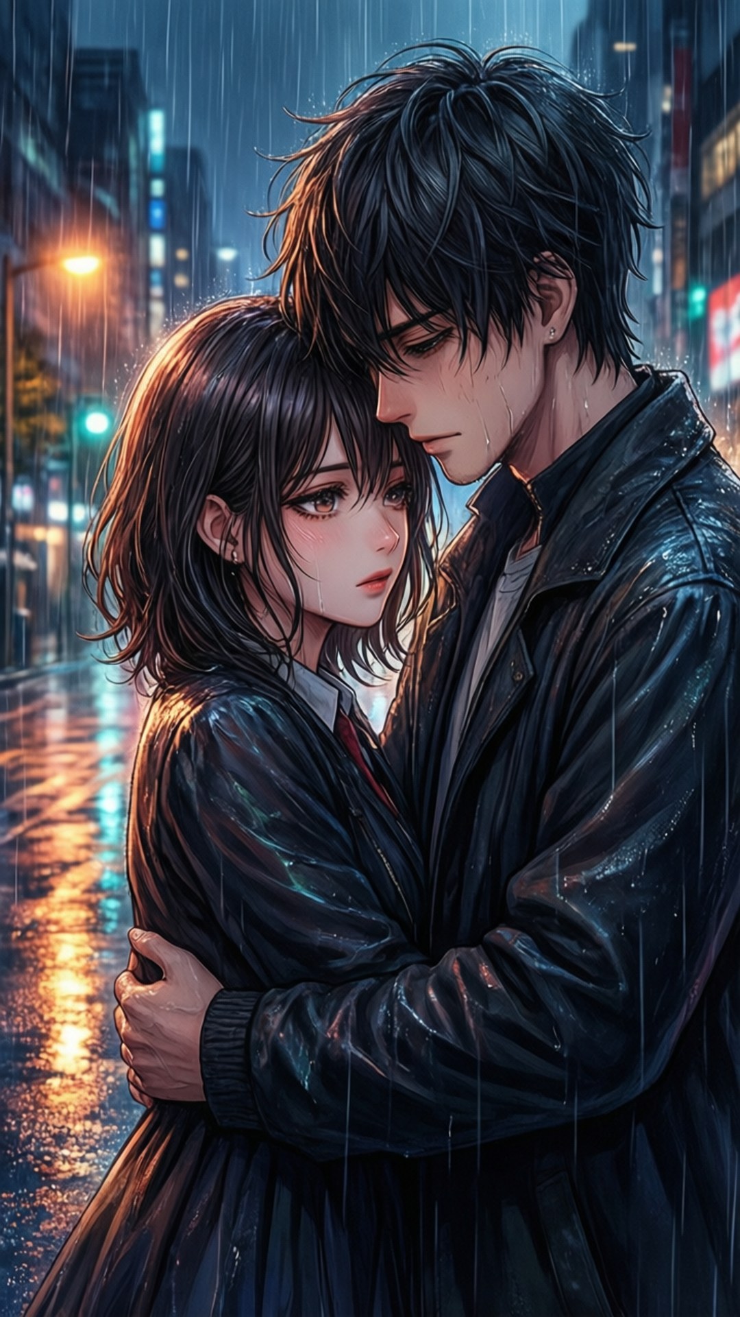 雨の抱擁 壁紙