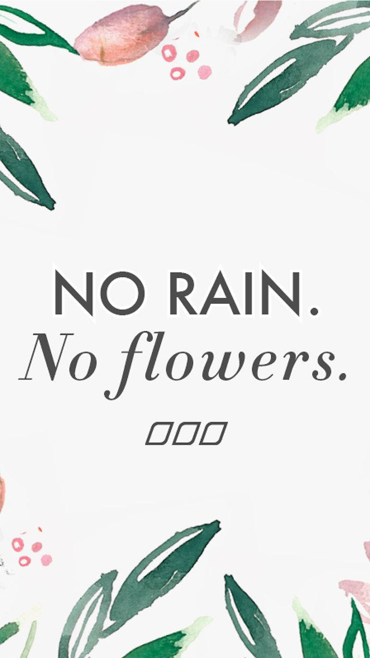 雨の花 かわいいiPhoneロック画面 壁紙