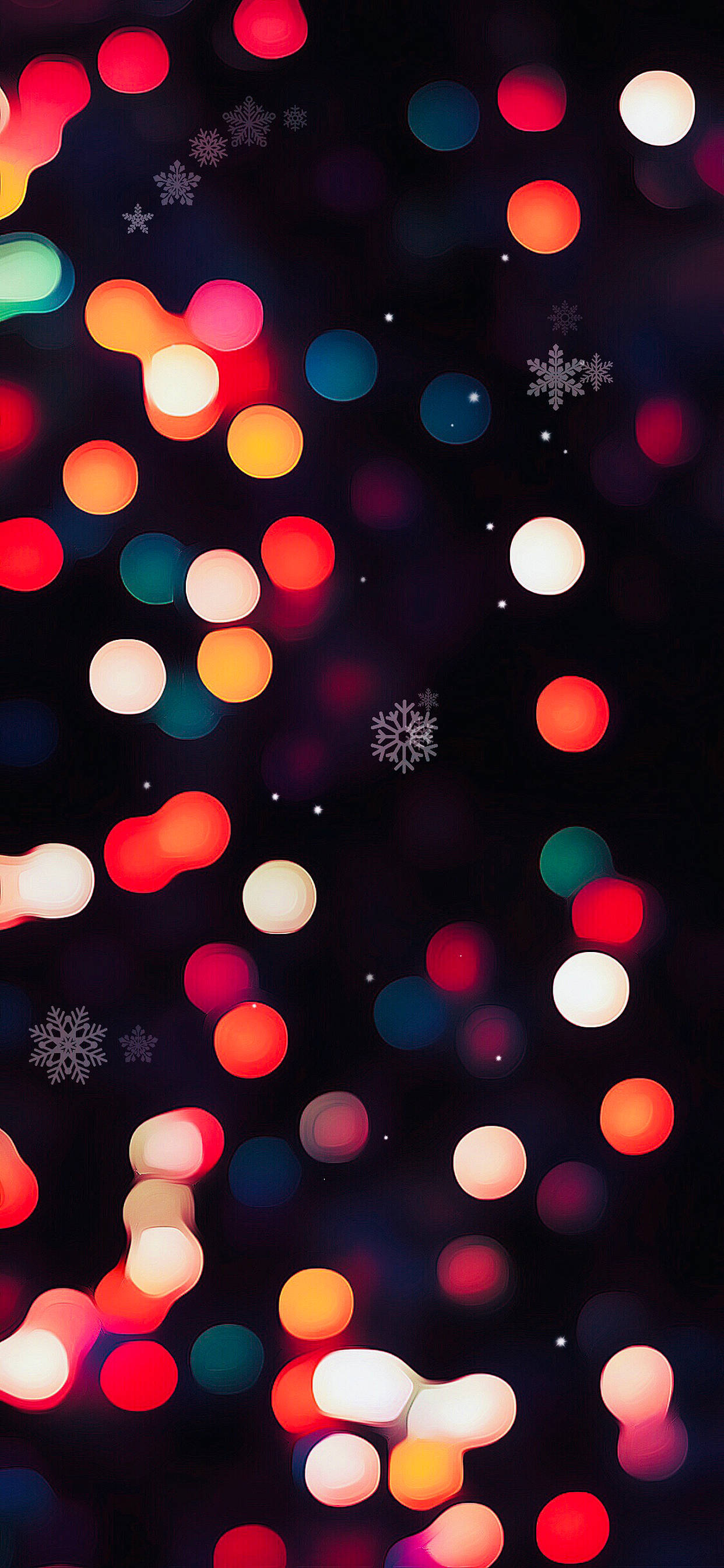 雪の結晶 おしゃれなクリスマスiPhone壁紙 壁紙