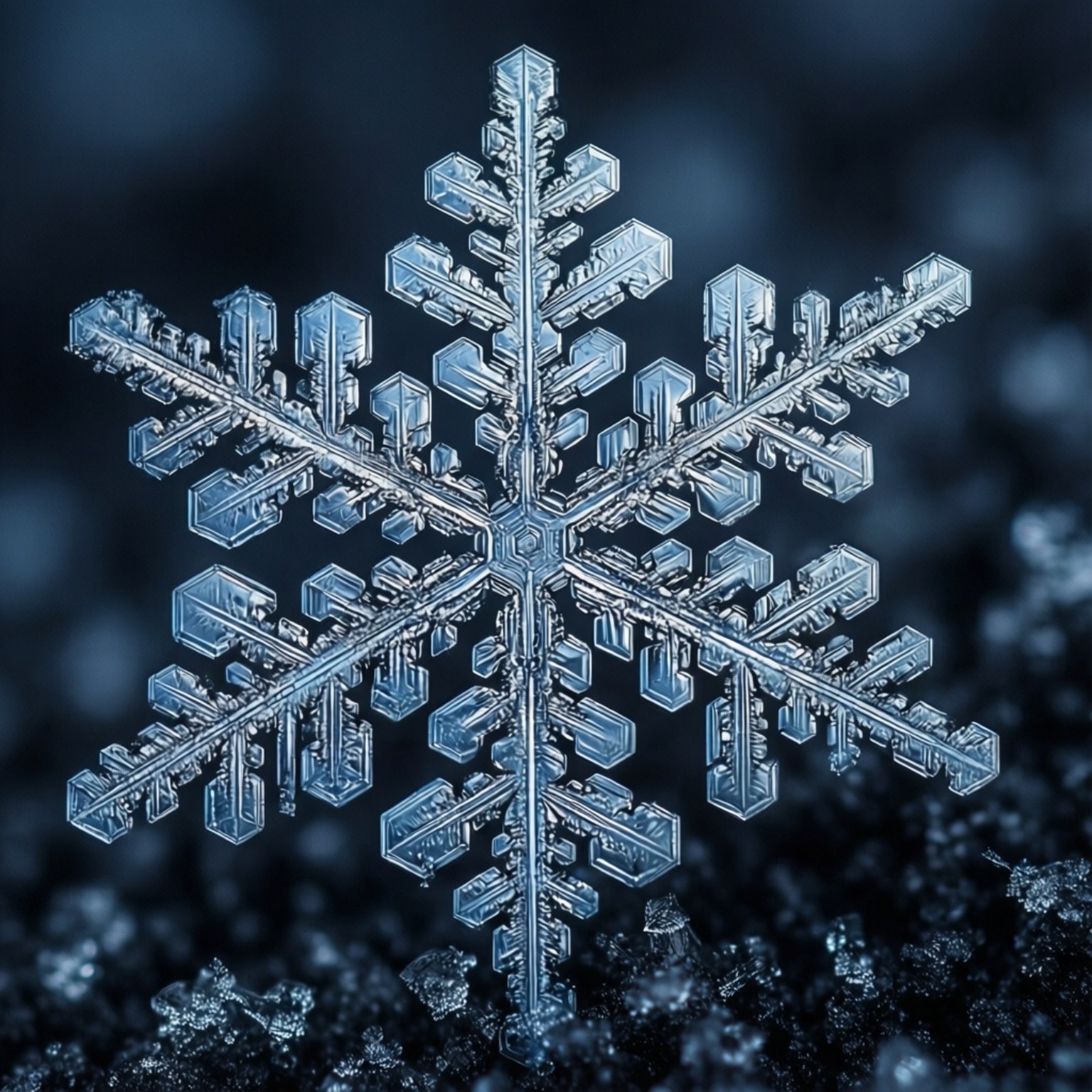 雪の結晶マクロ詳細 壁紙