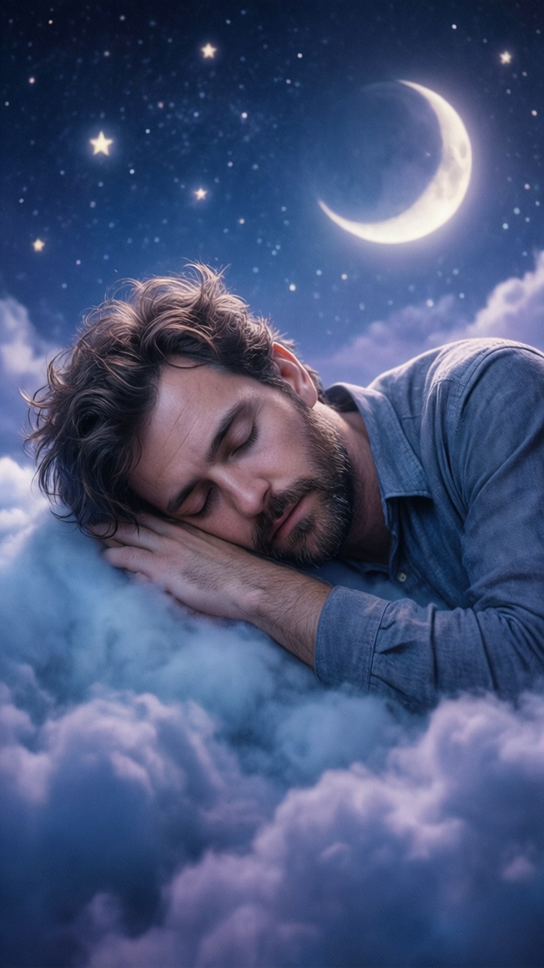 雲の上で眠るモート 壁紙
