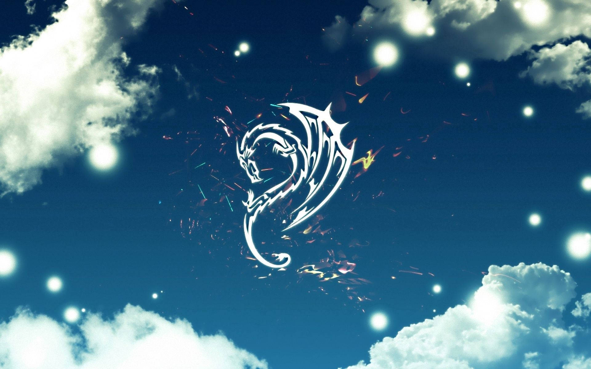 プレビュー壁紙 空、雲、ドラゴン