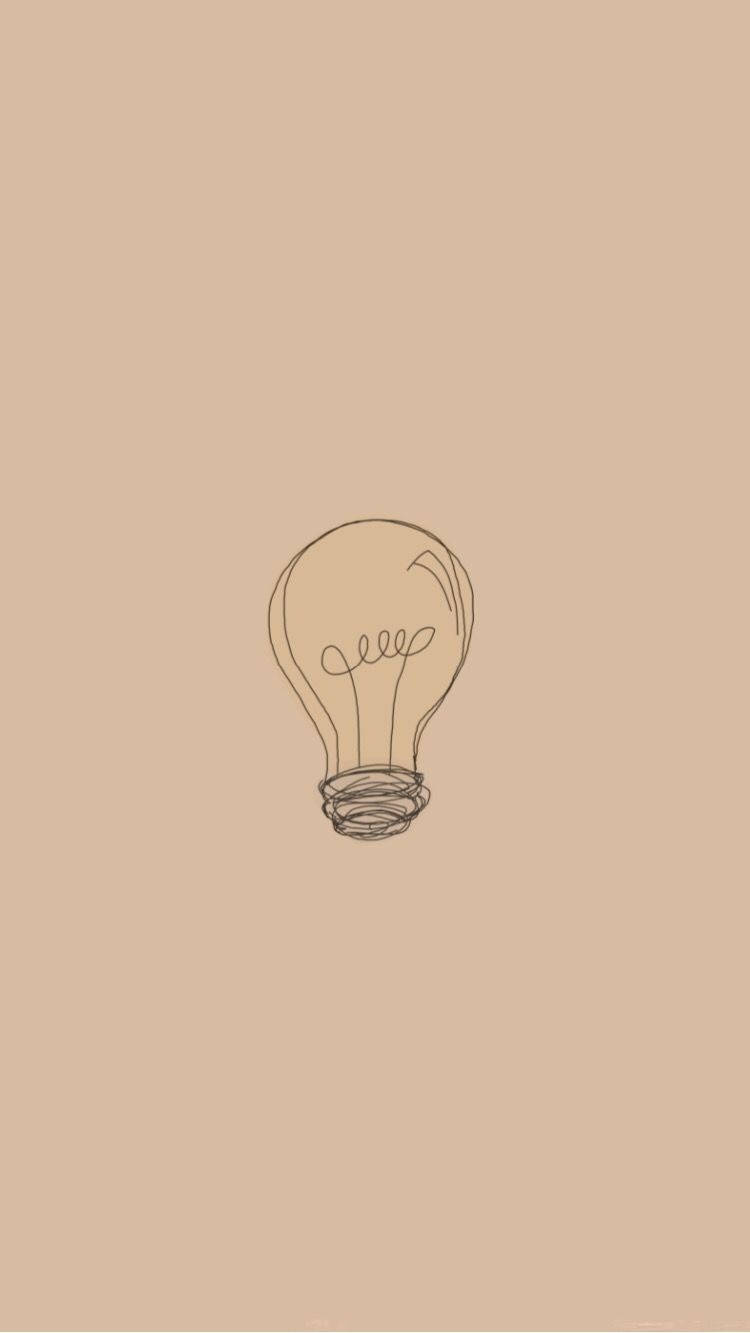 電球 ベージュ エスセティック 壁紙