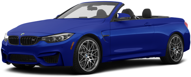 青いBMWコンバーチブルのサイドビュー 壁紙