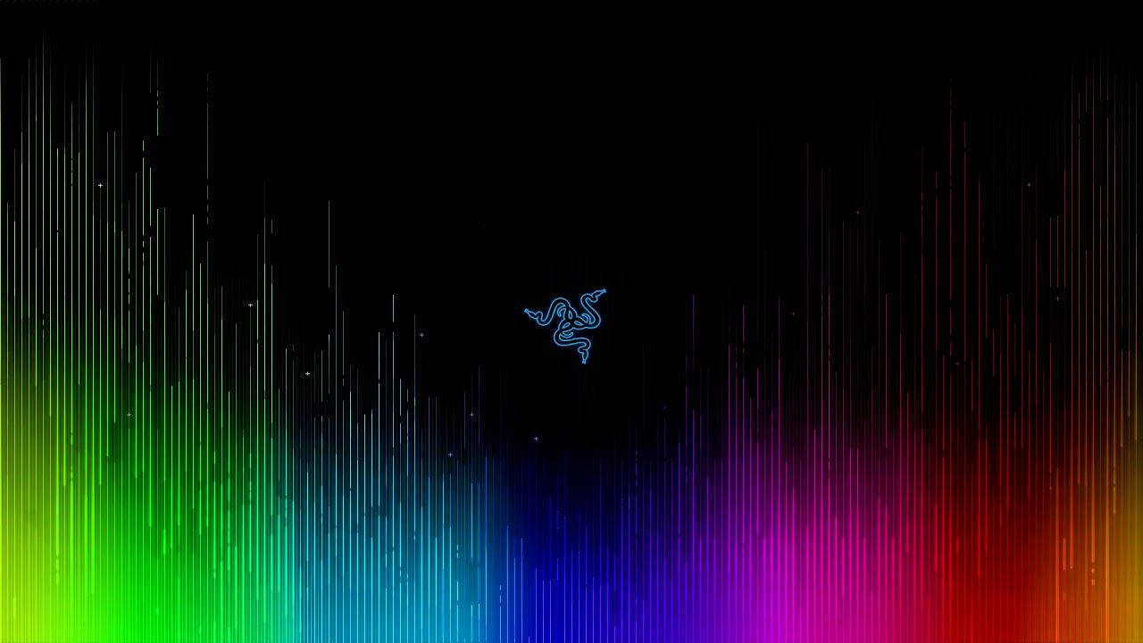 青いRazerロゴ RGB 4K 壁紙