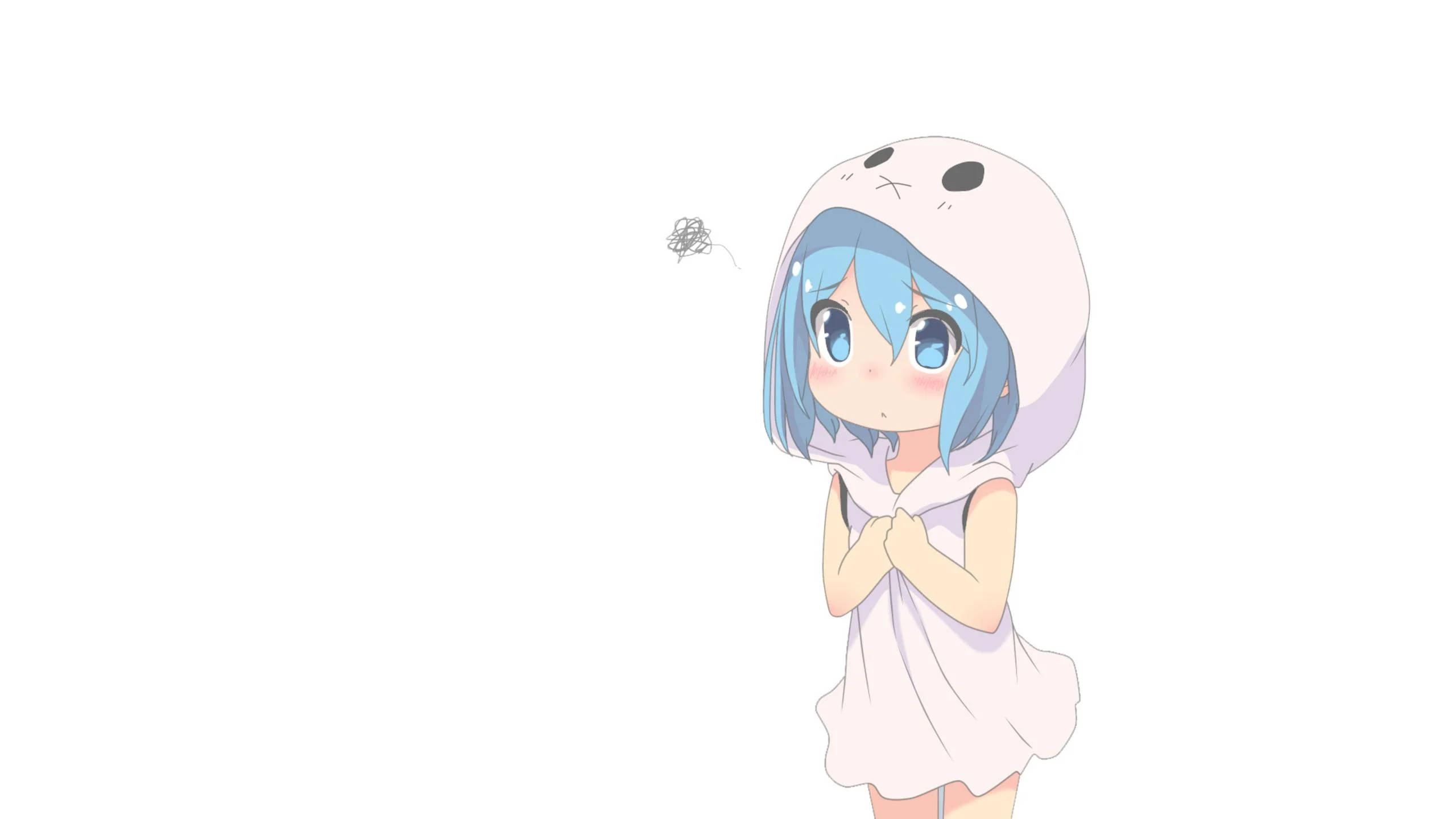 青髪のアニメ少年 壁紙