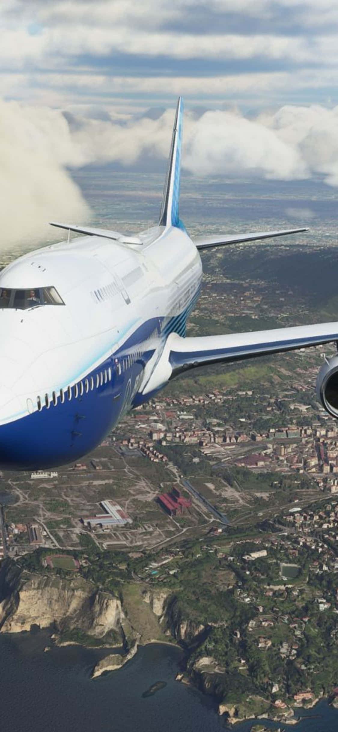 革新的なiPhone XSで、Microsoft Flight Simulatorと共に大空を探検 壁紙