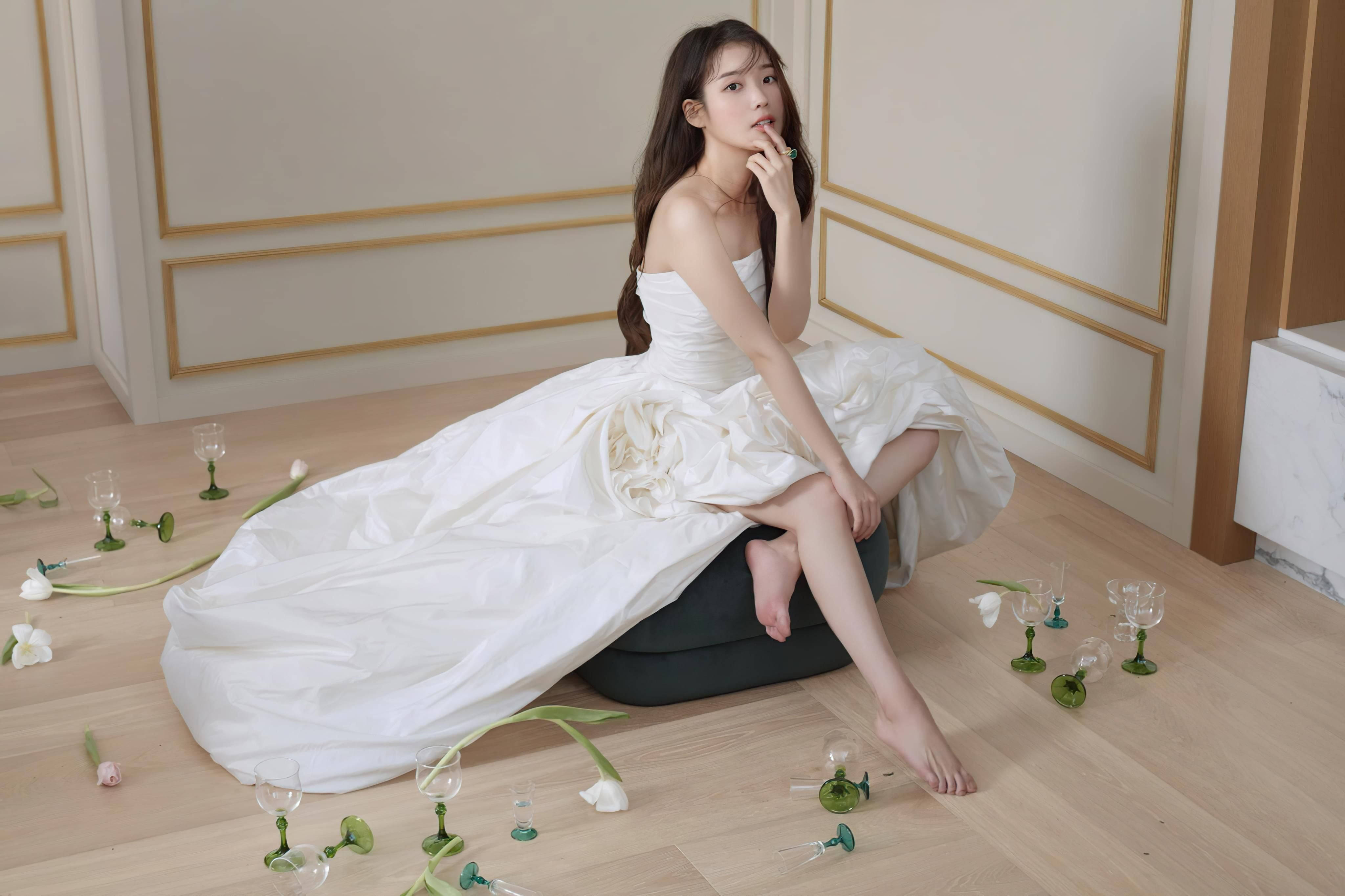韓国人の花嫁衣装の少女 壁紙