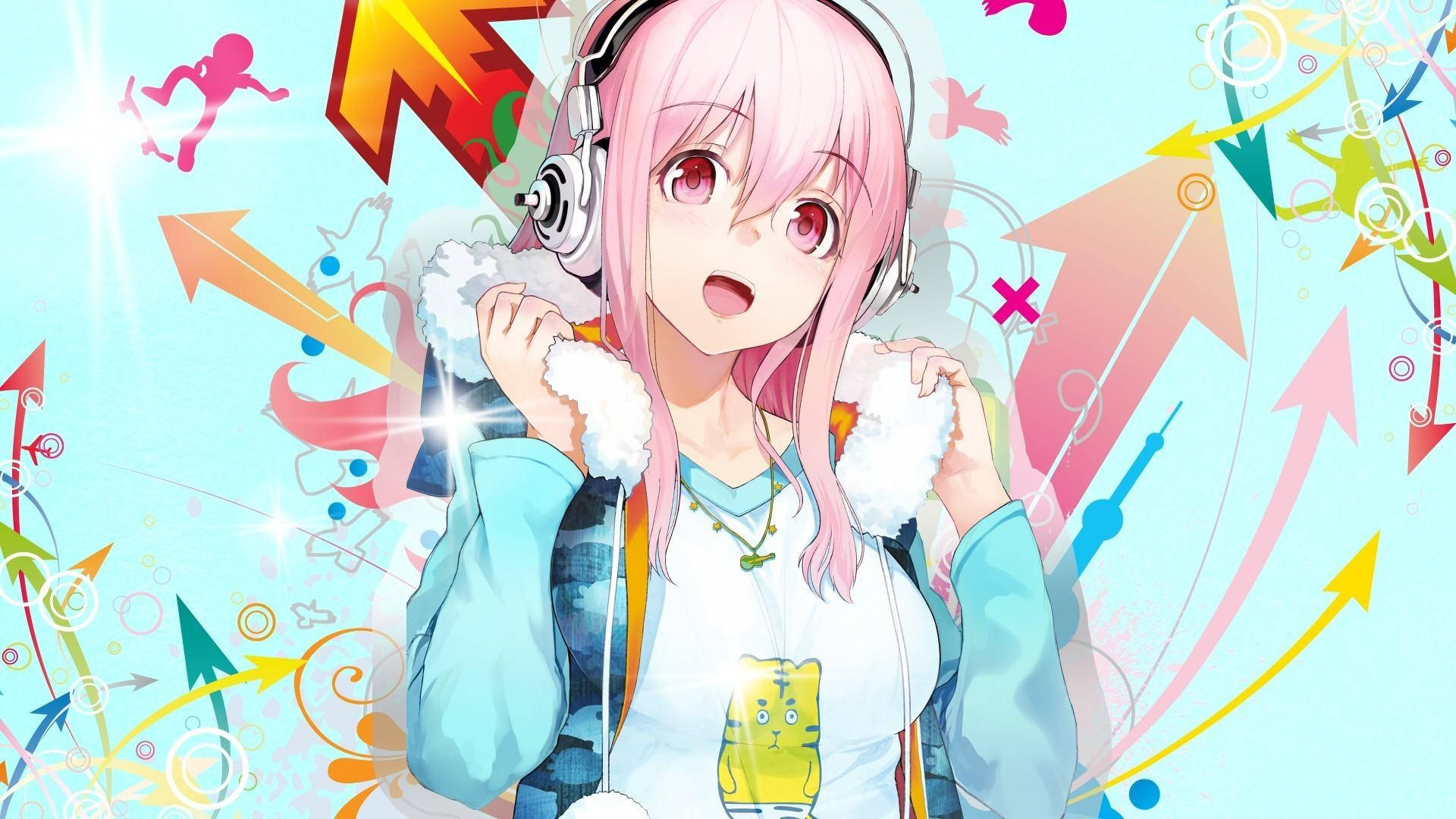 音楽好きな可愛いアニメキャラ 壁紙