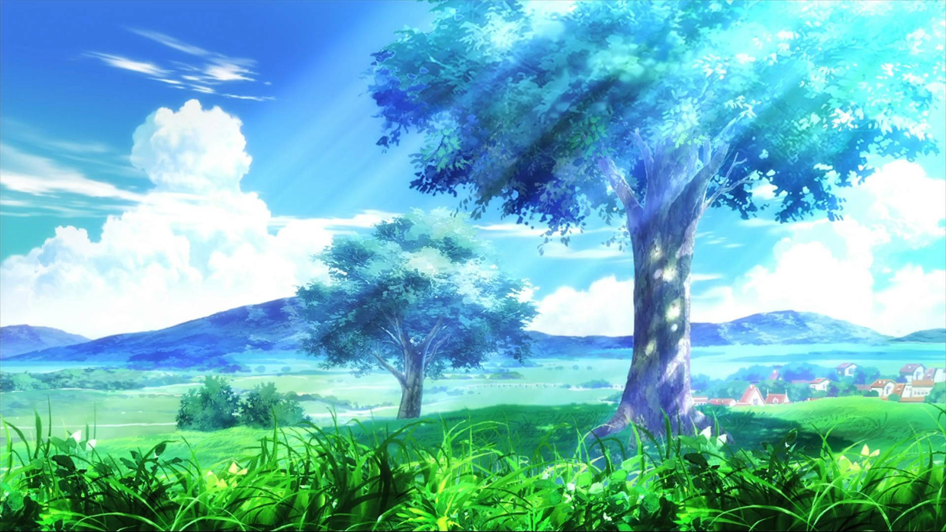 風光明媚なアニメ風景 壁紙