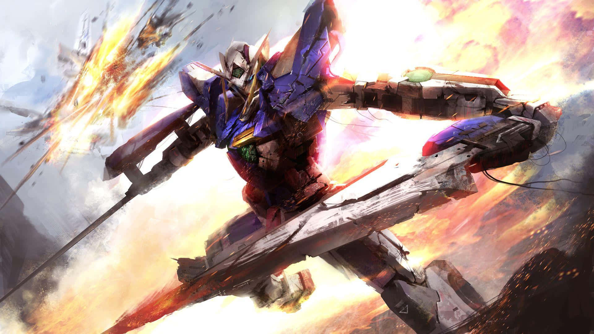 飛行するガンダムのデスクトップ 壁紙