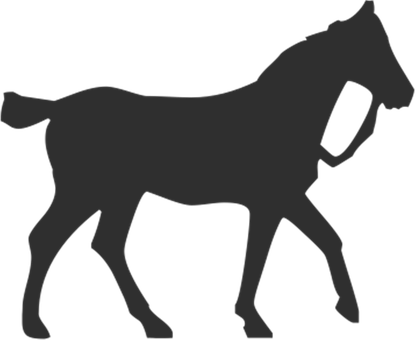 馬が歩くシルエット 壁紙