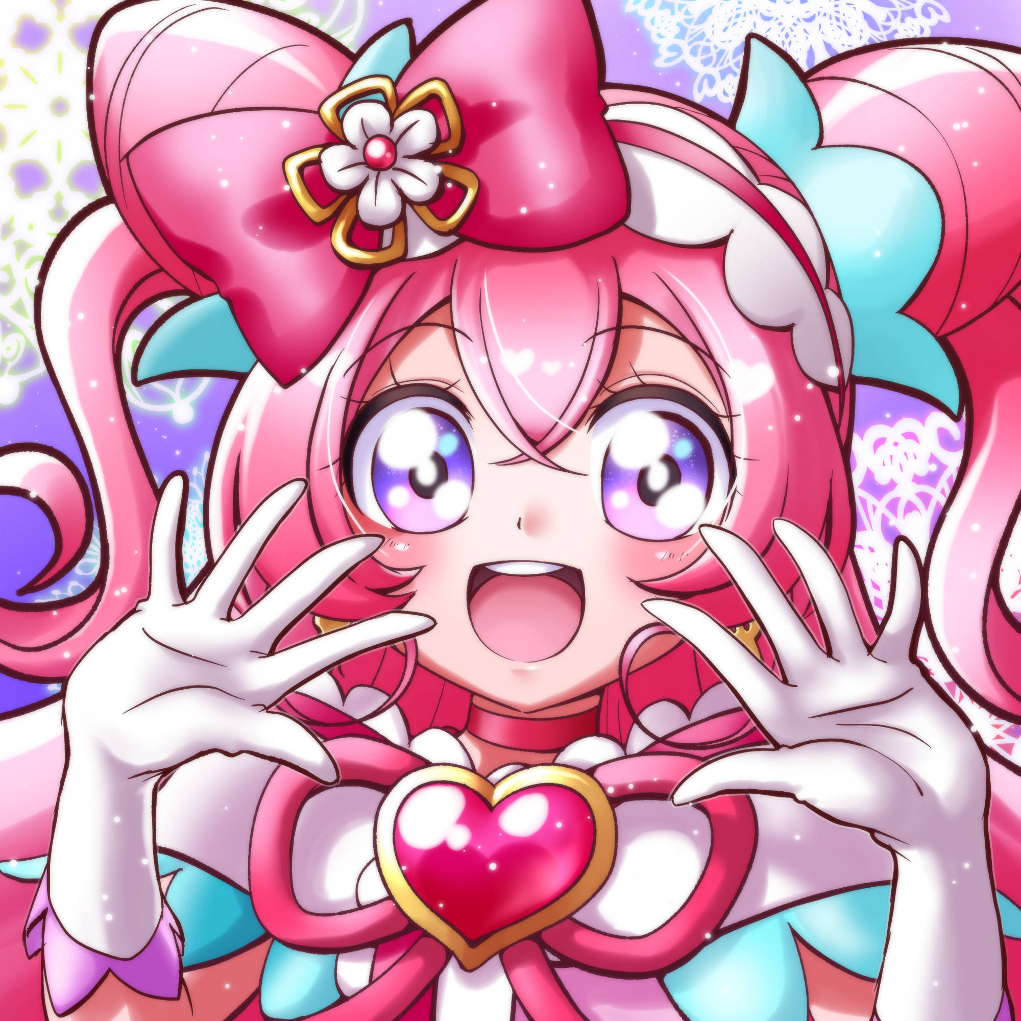 驚いたキュアプレシャス アニメ風 壁紙