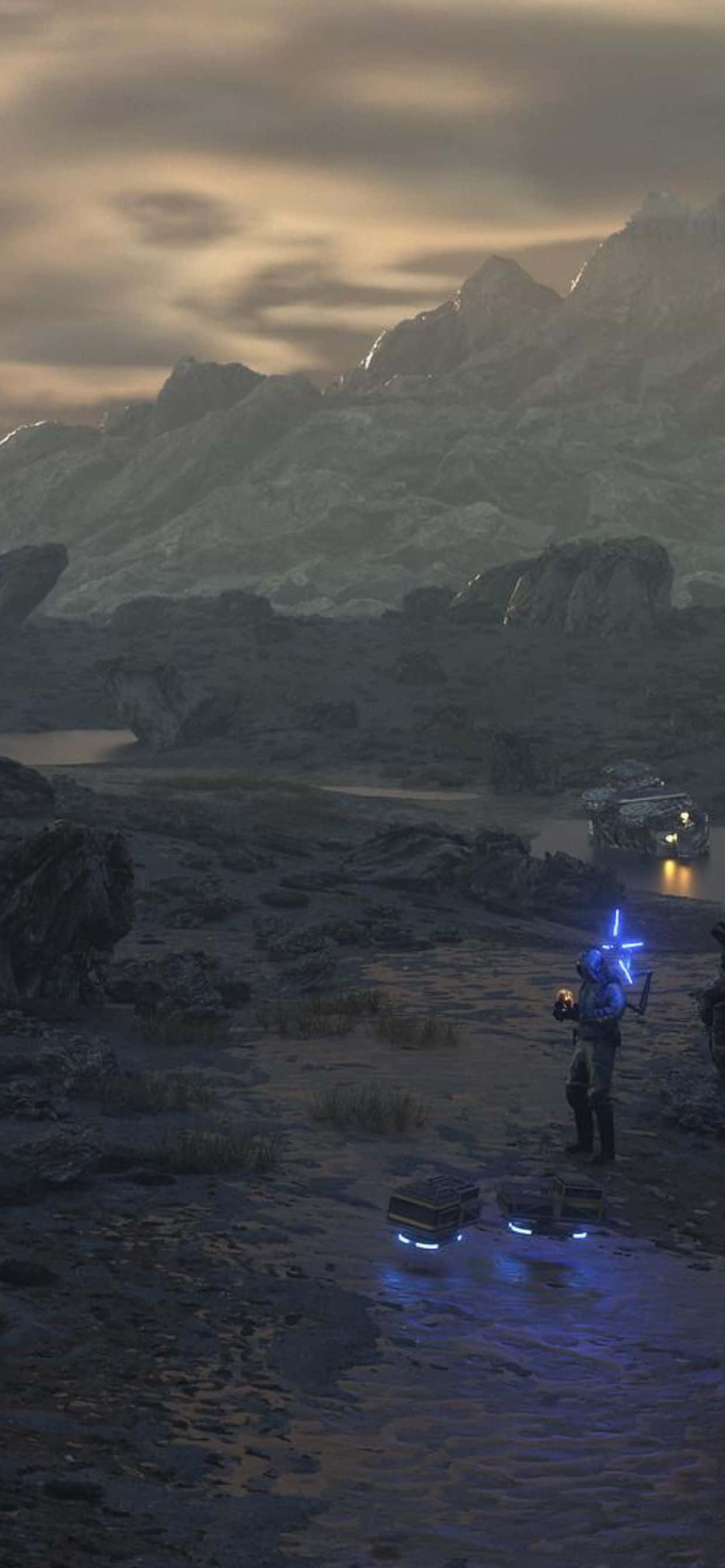 高く評価されたビデオゲームDeath Stranding for iPhone XS Maxの有名なシーン 壁紙