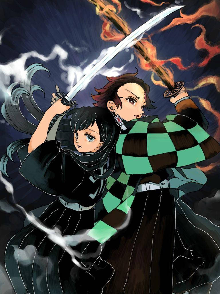鬼滅の刃 スマホ壁紙 炭治郎と無一郎 壁紙