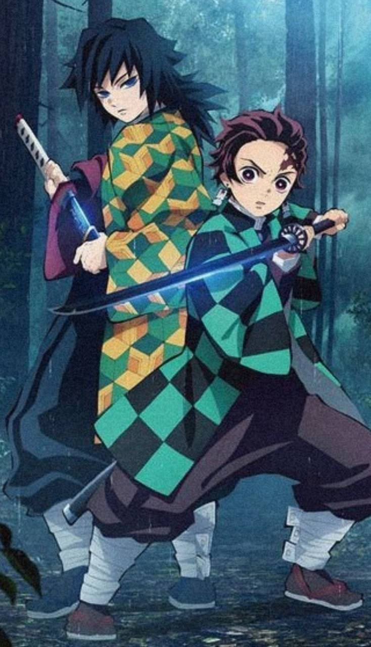 鬼滅の刃 炭治郎と冨岡 壁紙