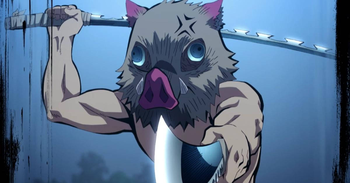 鬼滅の刃 猪のデザインの仮面 壁紙
