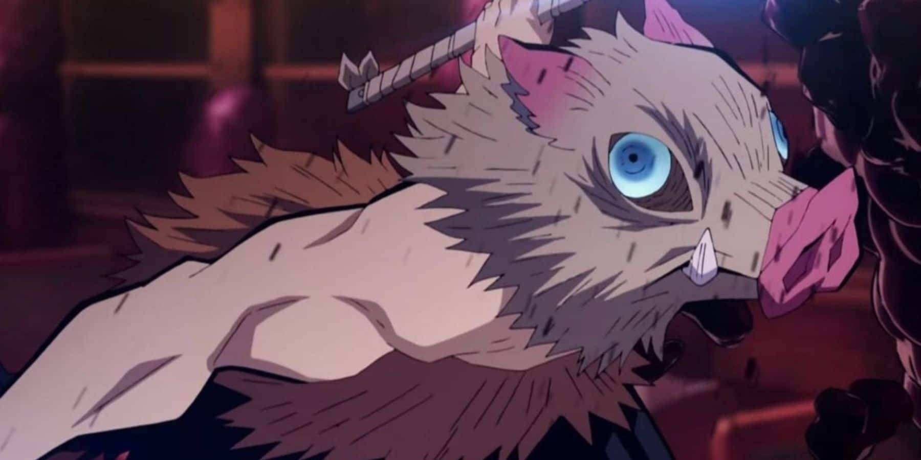鬼滅の刃 猪突猛進 イノシシの面具 嘴平伊之助 壁紙