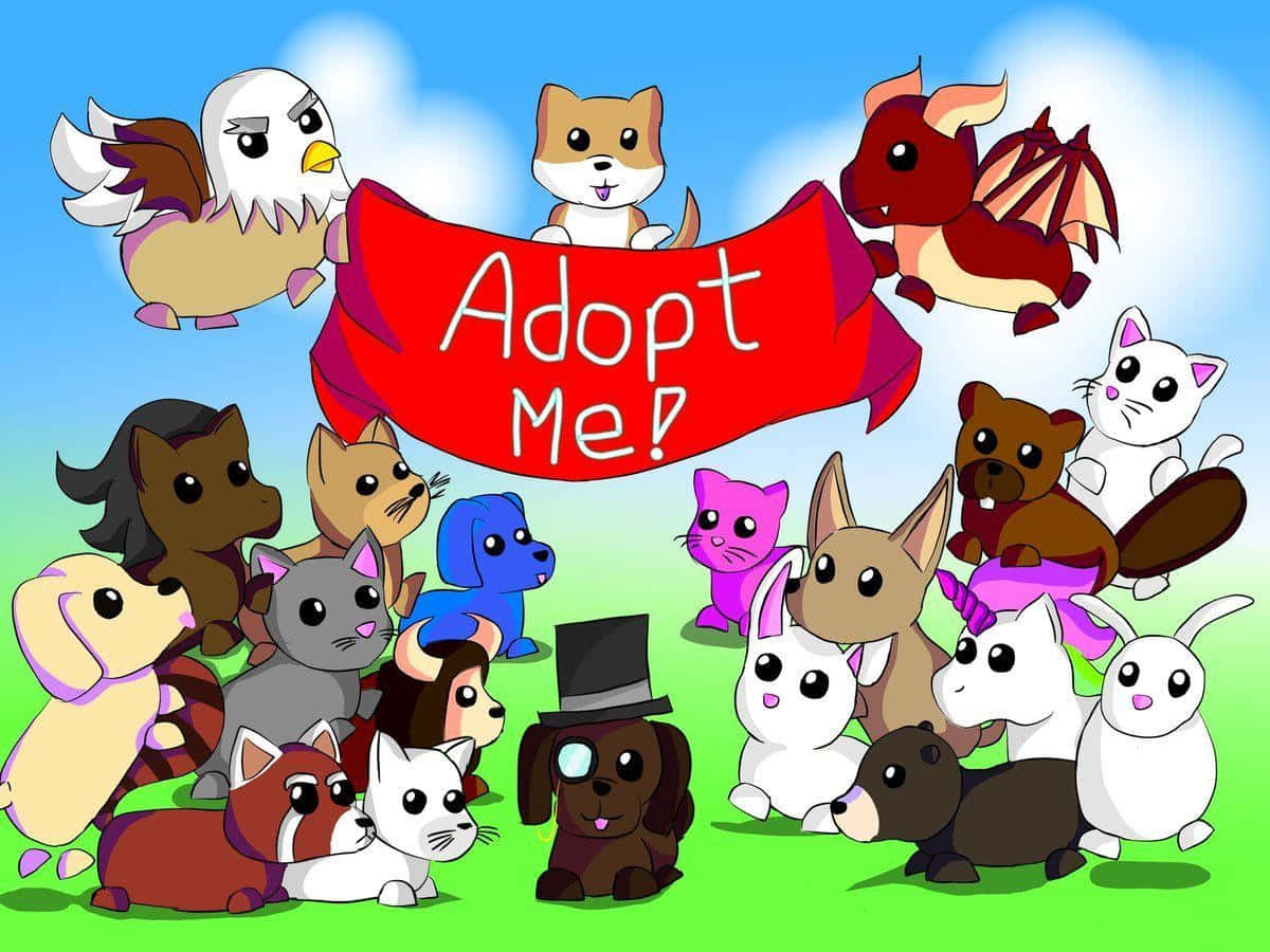 魅力的なAdopt Me背景 ビデオゲームファンアート 壁紙