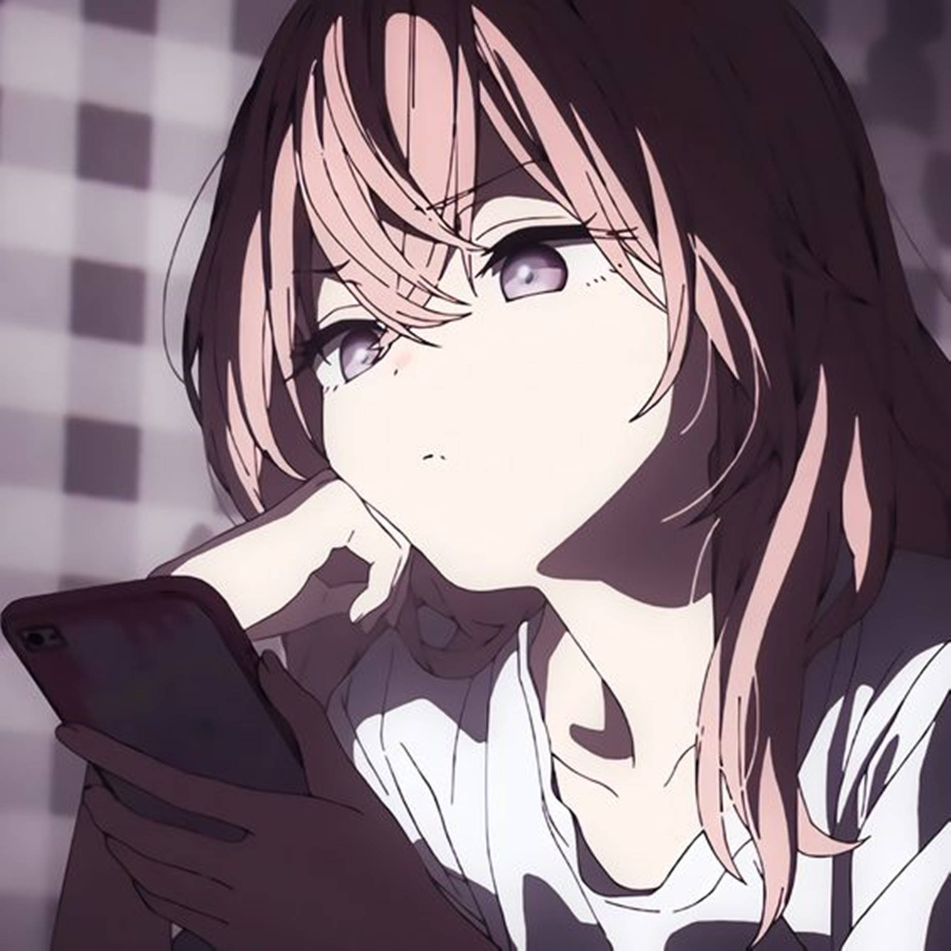 魅力的なアニメキャラクターのプロフィール画像 壁紙