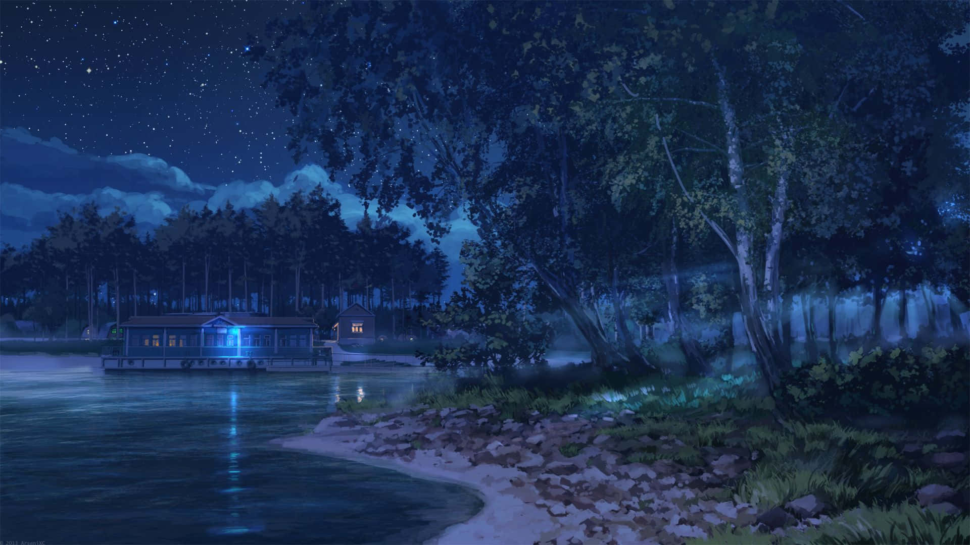 魅惑のアニメファンタジー風景 壁紙
