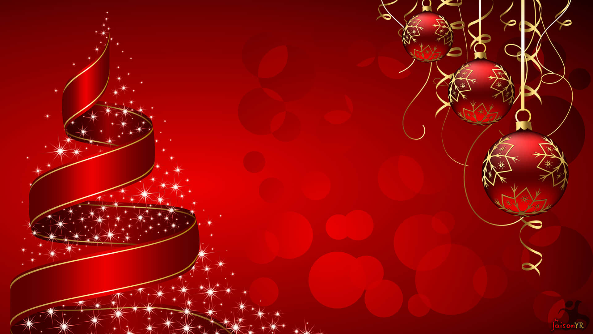 魅惑のクリスマスナイトシーン 壁紙