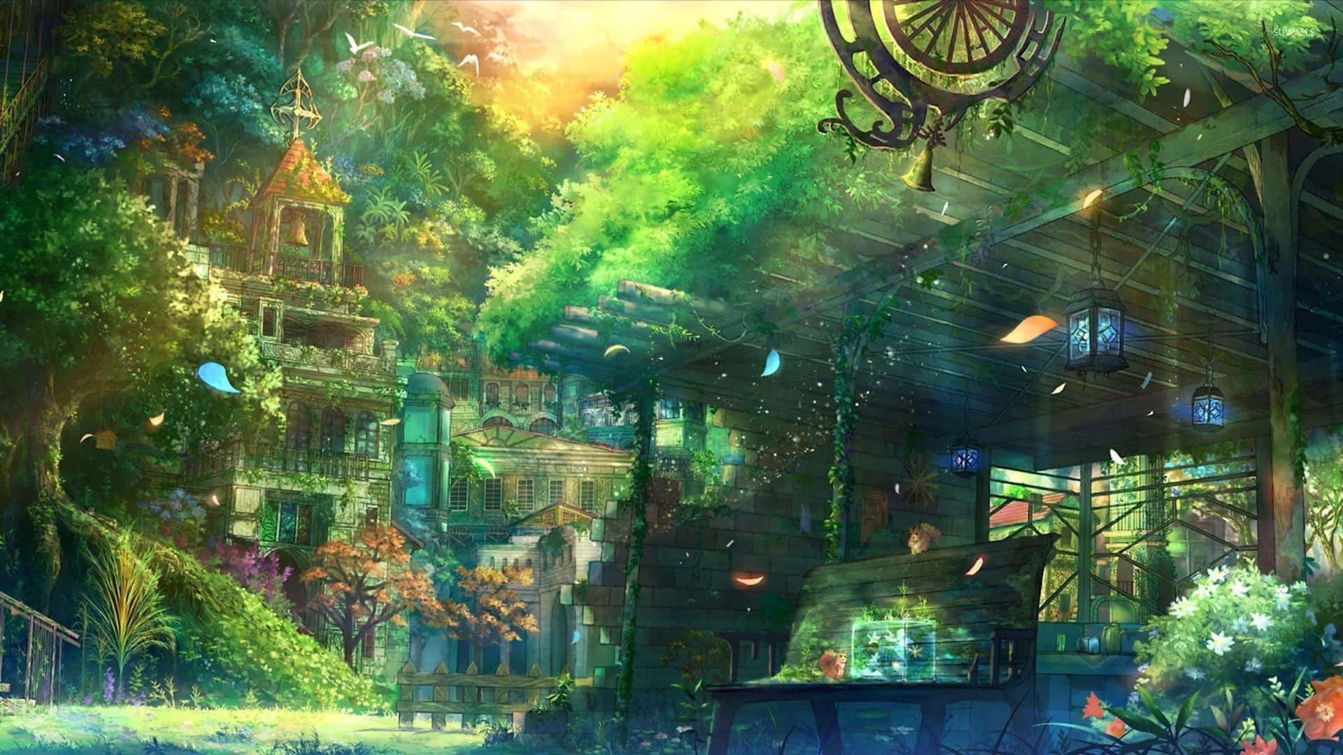 魅惑のコテージコア風背景 壁紙