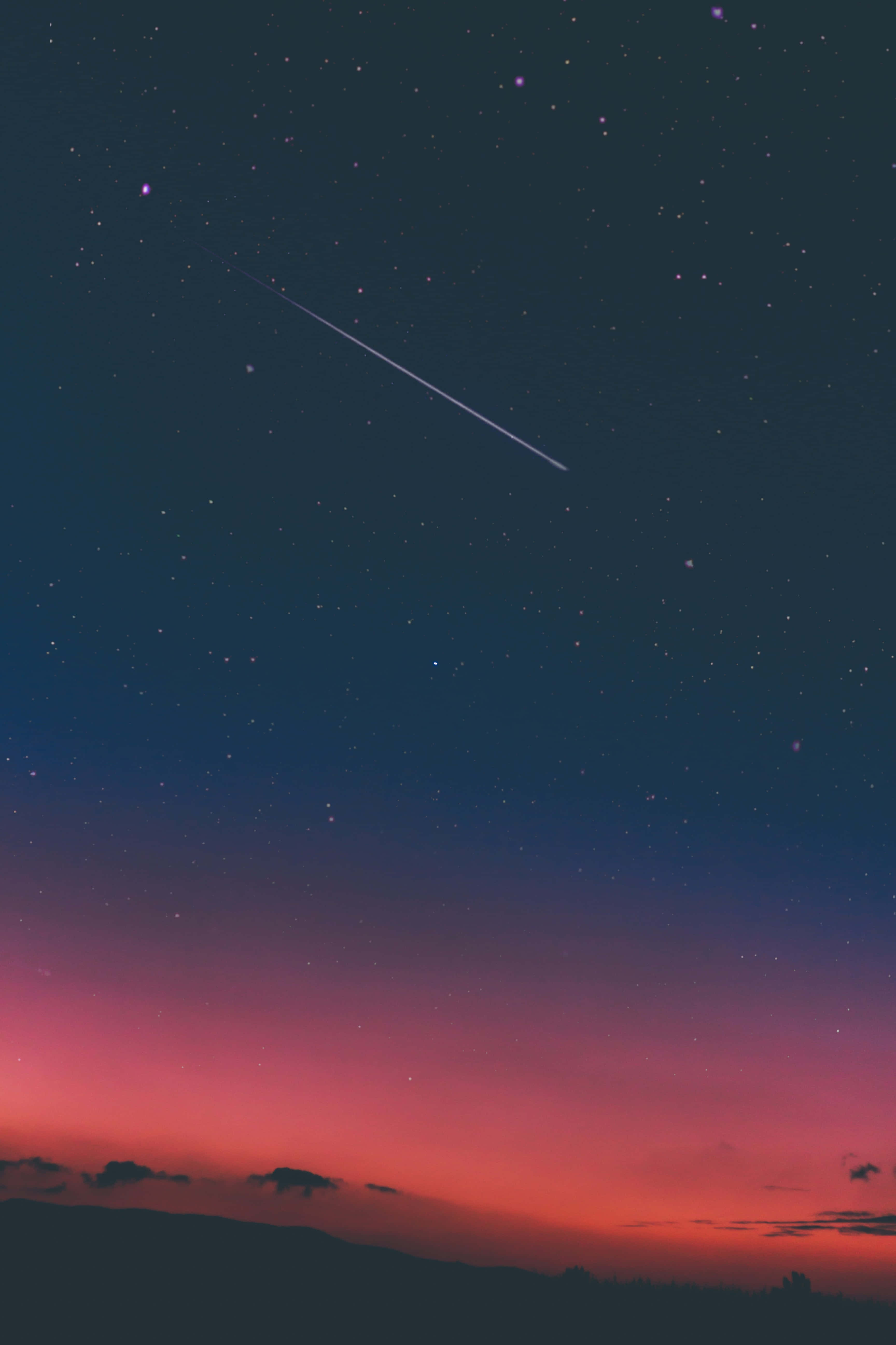 魅惑の夕焼けピンクの自然 iPhone壁紙 壁紙