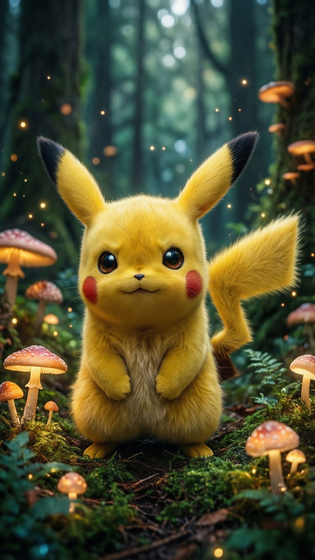 魔法の森のピカチュウ 壁紙