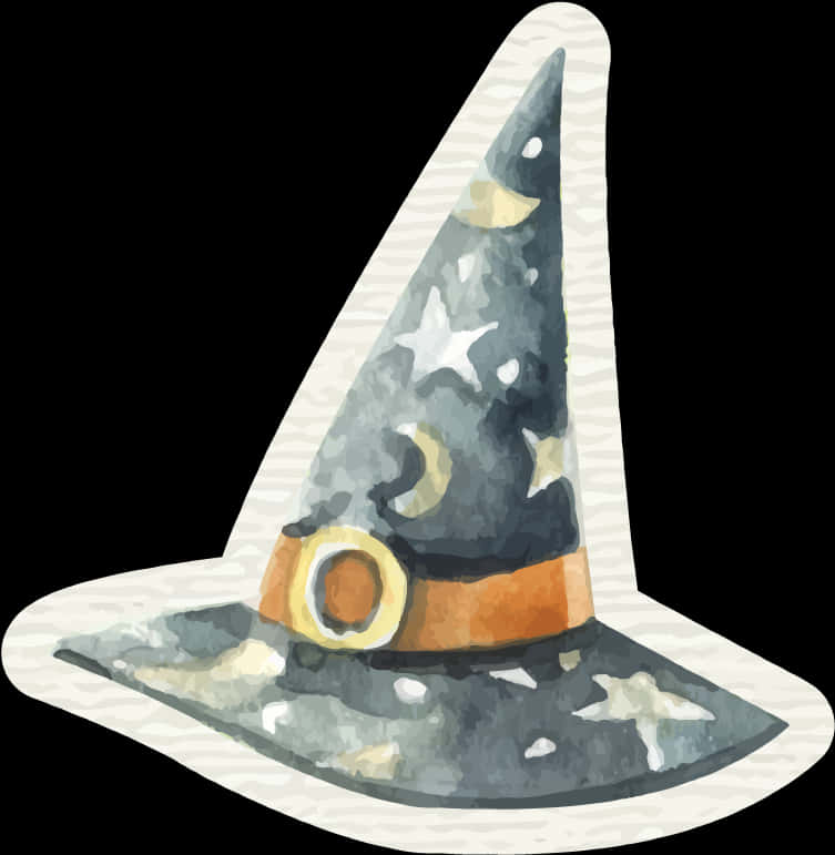 魔法の魔女帽子イラスト 壁紙