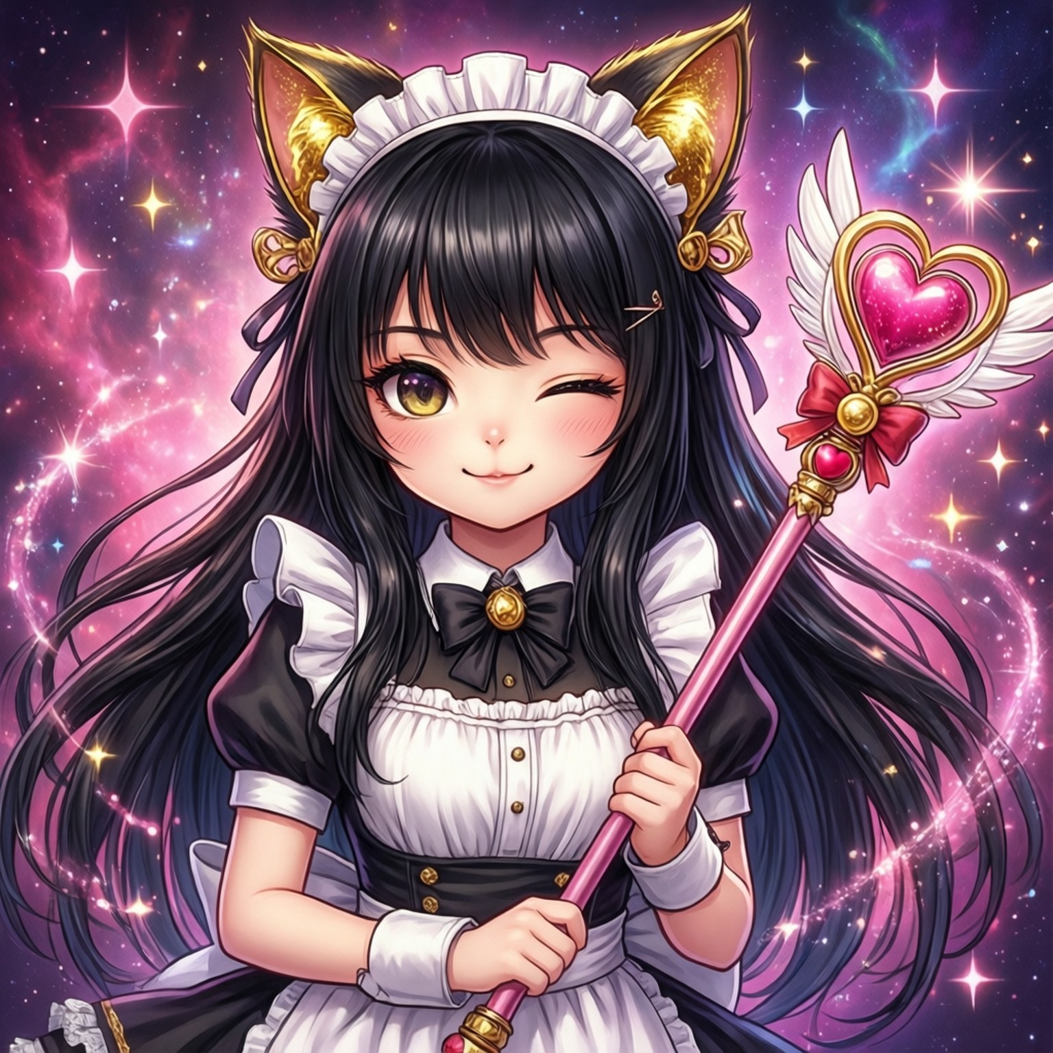 魔法メイド猫娘 壁紙