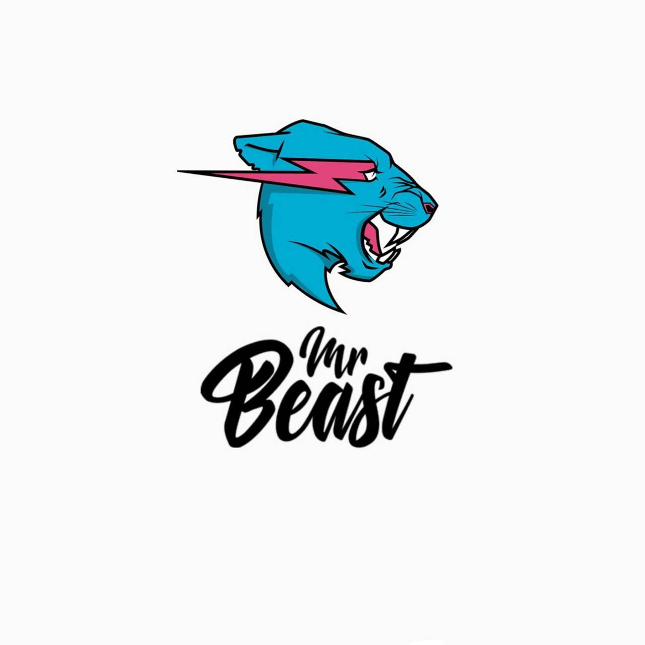鮮やかなMr Beastのロゴとワードマーク 壁紙