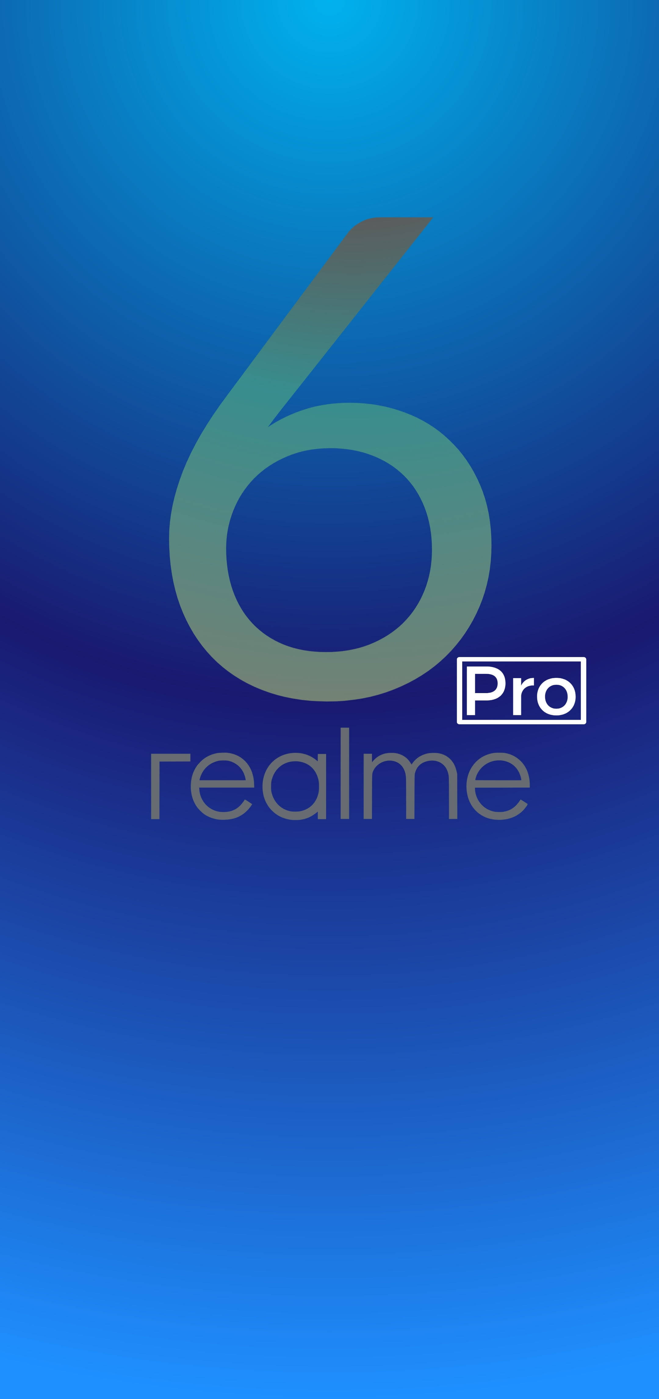 鮮やかなRealmeロゴが印象的な黒背景に映える 壁紙