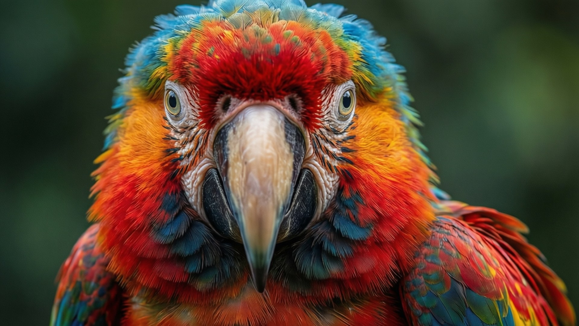 鮮やかなコンゴウインコのポートレート 壁紙