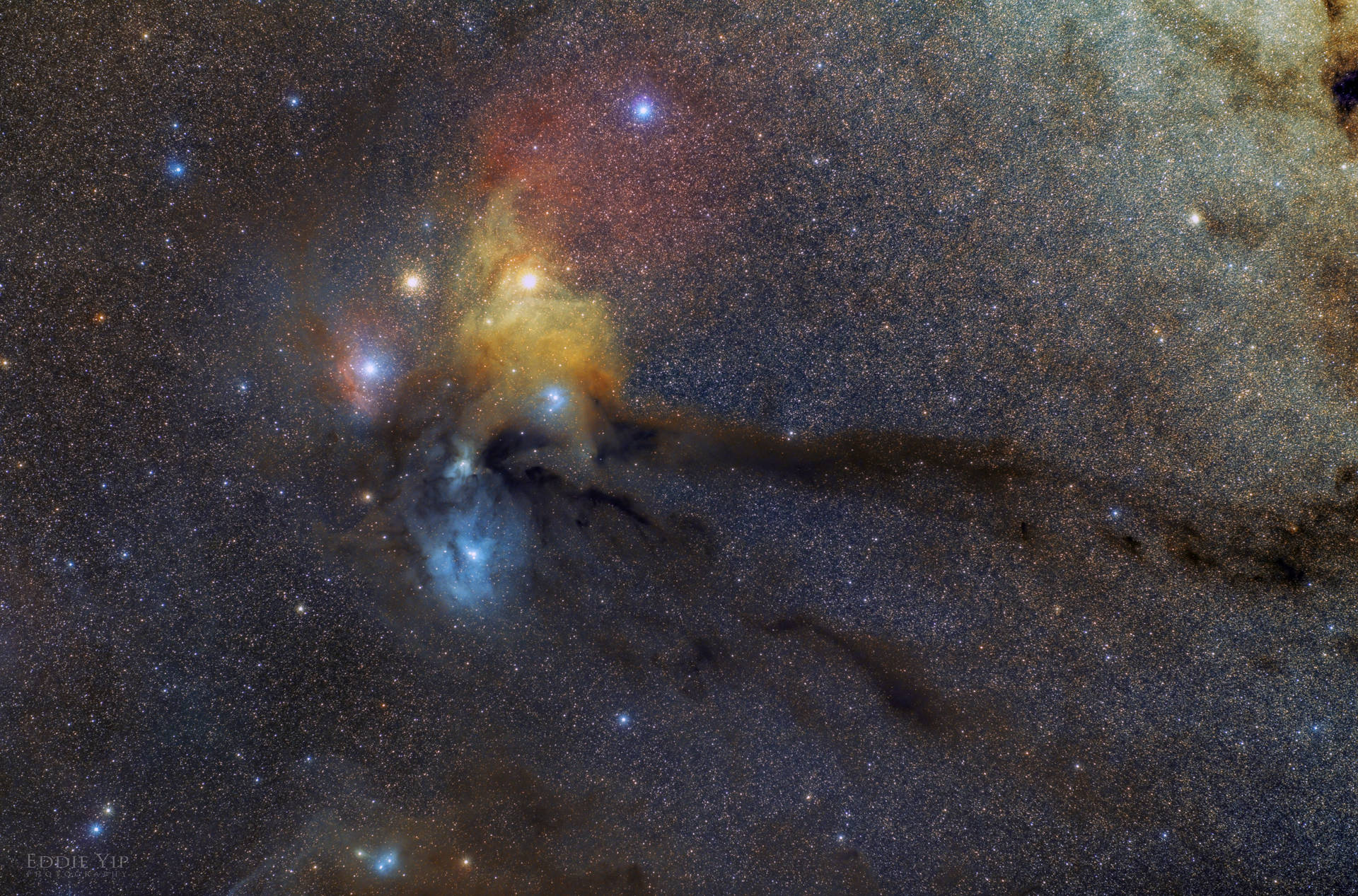 銀河、カラフルな星々、宇宙塵、星雲、天体の素晴らしい壁紙。