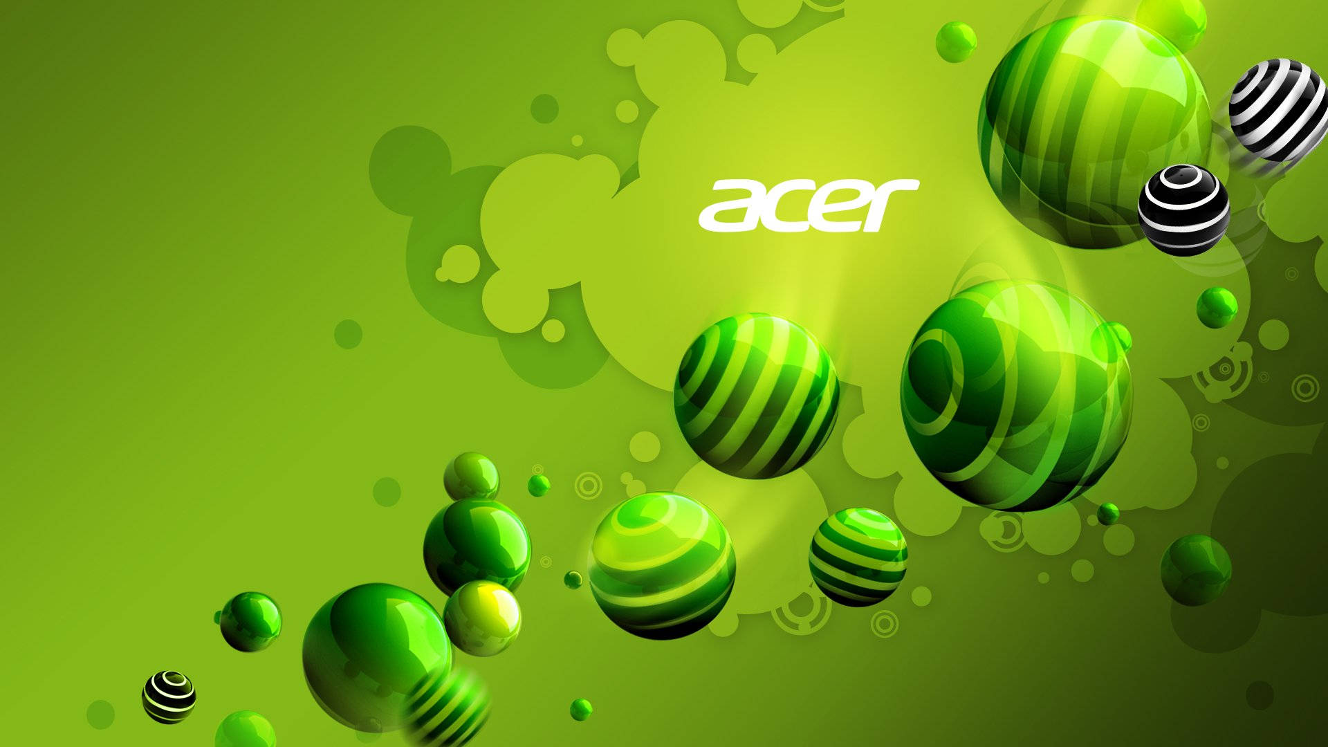鮮やかな緑と白のAcerロゴ 壁紙
