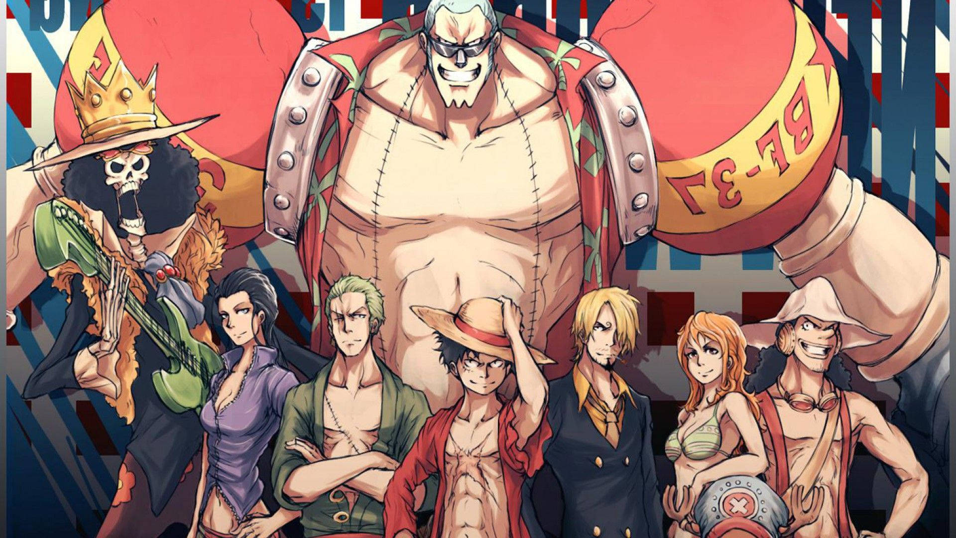 麦わらの一味の美しいファンアート、ONE PIECE壁紙