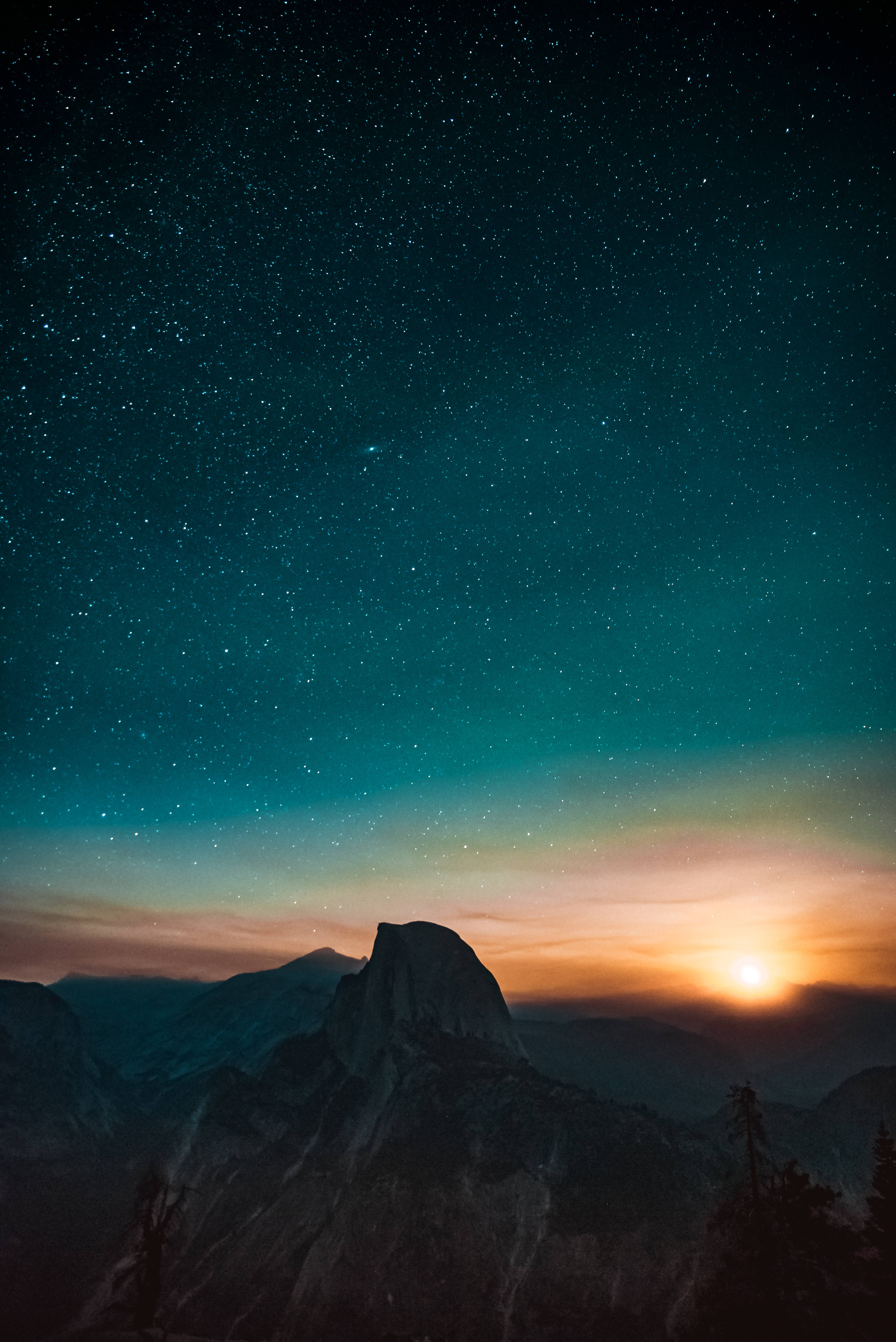 夕暮れの空の星 クールなiPad 壁紙