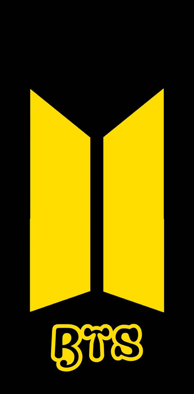黄色いBTSロゴ 壁紙