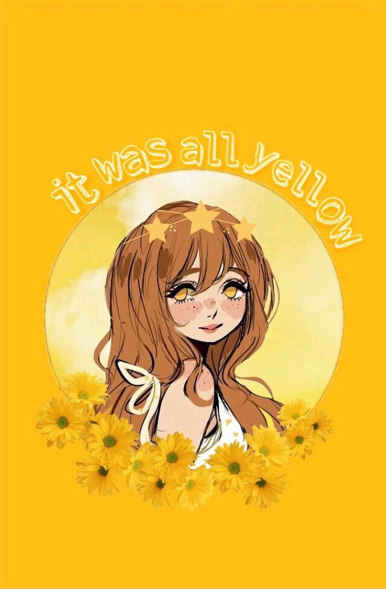 黄色い美少女 壁紙