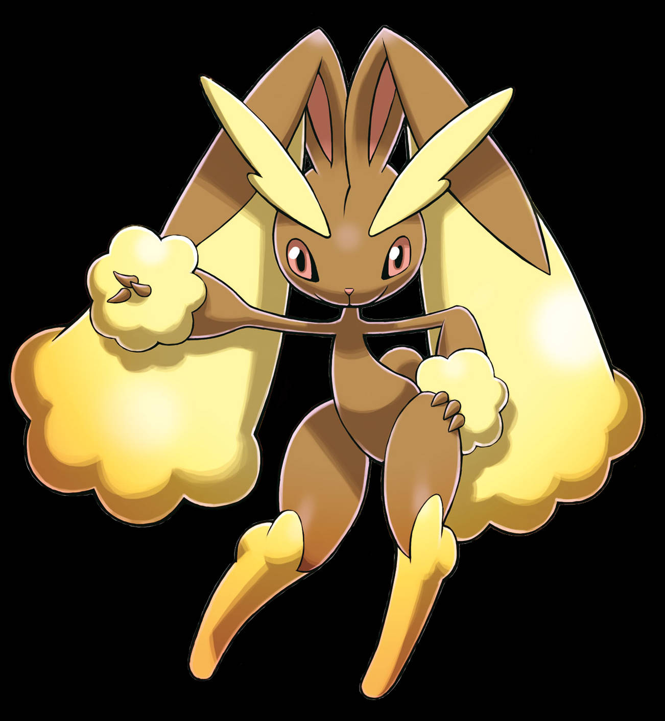 黄色い髪と黄色い尻尾を持つポケモンのキャラクター 壁紙